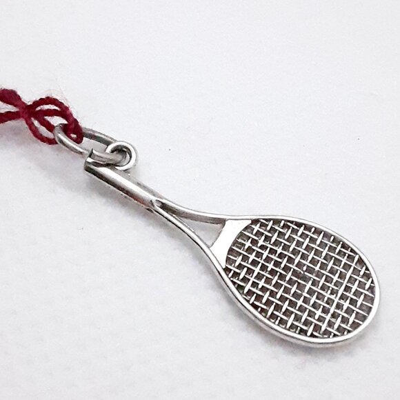 NEW Sterling Silver Racquet Charm .4 grams - Picture 5 of 6